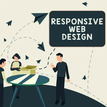 Writing displaying text Responsive Web Design. Business approach web page Stockillustratie