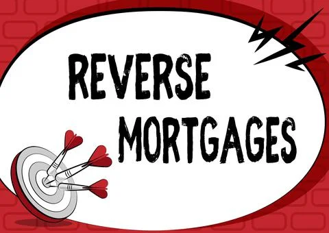 Writing displaying text Reverse Mortgages. Business concept borrower to access Ilustração Stock