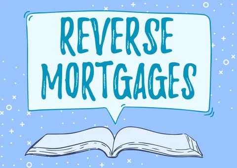 Writing displaying text Reverse Mortgages. Concept meaning borrower to access Ilustração Stock