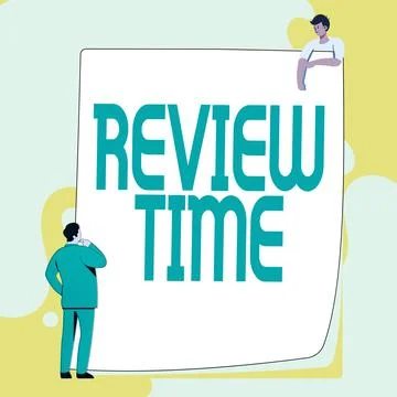 Writing displaying text Review Time. Business idea to think or talk about Illustration