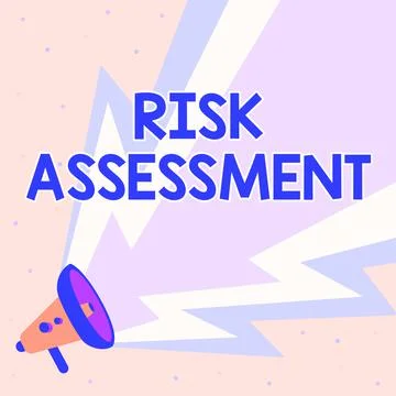 Writing displaying text Risk Assessment. Word Written on evaluating potential Illustrazione stock
