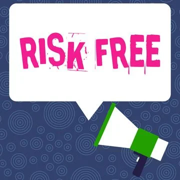 Writing displaying text Risk Free. Business idea used to describe something that 스톡 일러스트