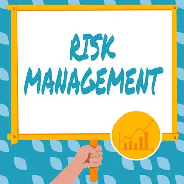 Writing displaying text Risk Management. Business approach evaluation of Illustrazione stock