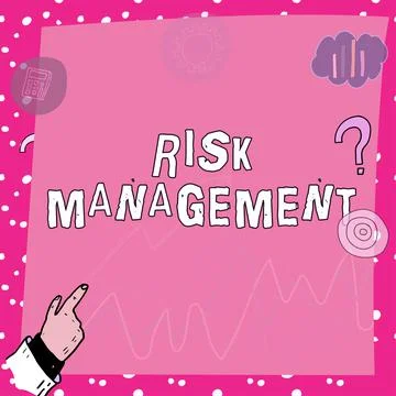 Writing displaying text Risk Management. Business showcase assessing and Illustrazione stock