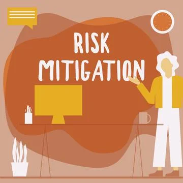Writing displaying text Risk Mitigation. Business concept strategy to prepare Stock Illustration