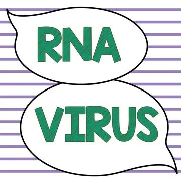 Writing displaying text Rna Virus. Conceptual photo a virus genetic information Stock Illustration