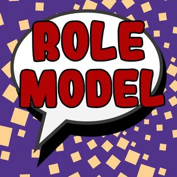 Writing displaying text Role Model. Business concept a person looked to by Illustrazione stock