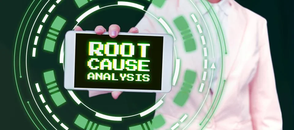 Writing displaying text Root Cause Analysis. Word for Method of Problem Solving 스톡 사진