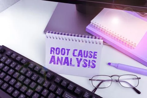 Writing displaying text Root Cause Analysis. Business overview Method of Problem 스톡 사진
