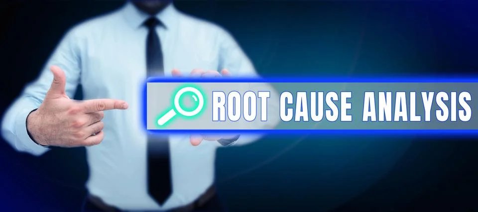 Writing displaying text Root Cause Analysis. Word for Method of Problem Solving Stock Photos
