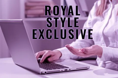 Writing displaying text Royal Style Exclusive. Word for fashion by which Stock Photos