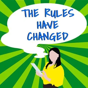 Writing displaying text The Rules Have Changed. Business concept the agreement Illustration