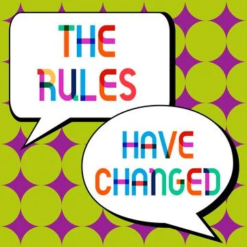 Writing displaying text The Rules Have Changed. Business concept the agreement Illustration