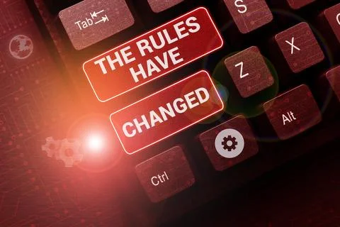 Writing displaying text The Rules Have Changed. Business approach the agreement 写真素材