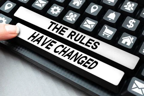 Writing displaying text The Rules Have Changed. Concept meaning the agreement or Stock Photos
