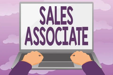 Writing displaying text Sales Associate. Business showcase primary task is Stock Illustration