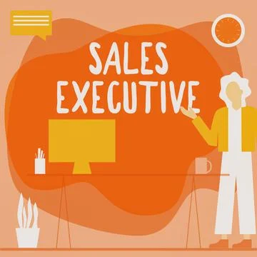 Writing displaying text Sales Executive. Business showcase responsible for the Stock Illustration