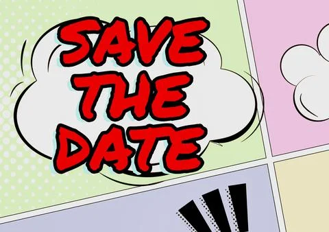 Writing displaying text Save The Date. Conceptual photo Systematized events Stock Illustration