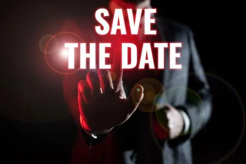 Writing displaying text Save The Date. Business approach Systematized events Stock Photos
