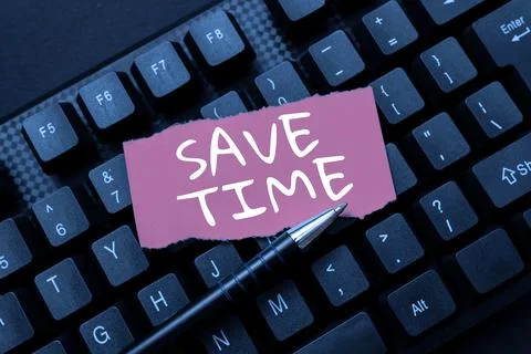 Writing displaying text Save Time. Word Written on to do something more 库存照片