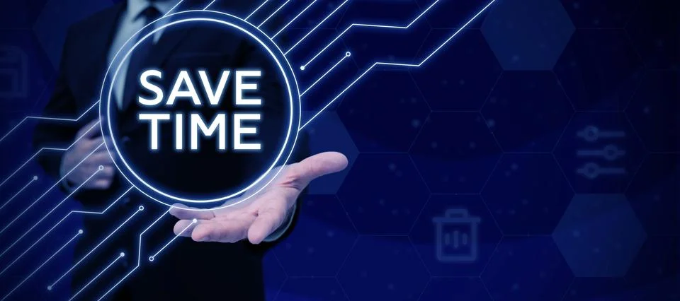 Writing displaying text Save Time. Business concept to do something more Foto stock