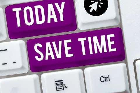 Writing displaying text Save Time. Business idea to do something more 스톡 사진