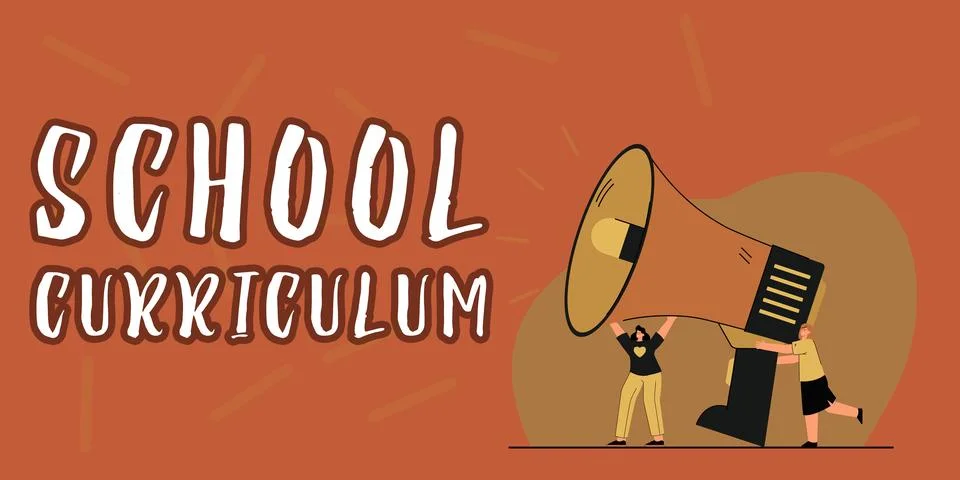 Writing displaying text School Curriculum. Concept meaning designed to provide Stock Illustration