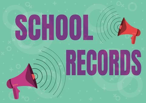 Writing displaying text School Records. Business approach Information that is 스톡 일러스트