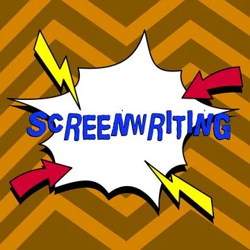 Writing displaying text Screenwriting. Internet Concept the art and craft of Ilustración de archivo