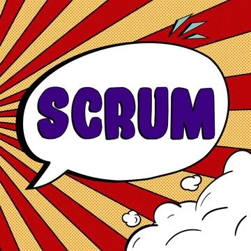 Writing displaying text Scrum. Business idea handwriting as distinct from print Stock-Illustration