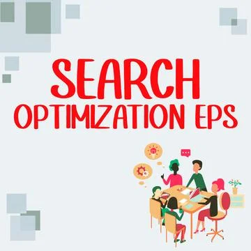 Writing displaying text Search Optimization Eps. Concept meaning the act or 스톡 일러스트