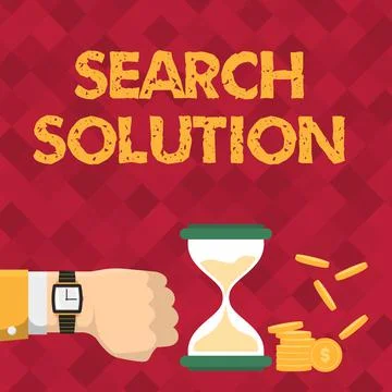 Writing displaying text Search Solution. Business approach an action or process 스톡 일러스트