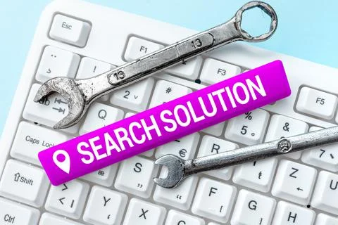 Writing displaying text Search Solution. Business concept an action or process Stock Photos