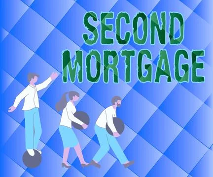Writing displaying text Second Mortgage. Business overview lien on property Ilustración de archivo