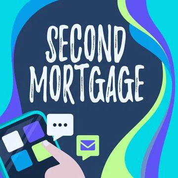 Writing displaying text Second Mortgage. Business overview lien on property Ilustración de archivo