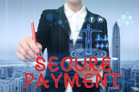 Writing displaying text Secure Payment. Conceptual photo Security of Payment Fotos Stock