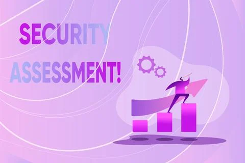 Writing displaying text Security Assessment. Business concept study to locate IT Stock Illustration