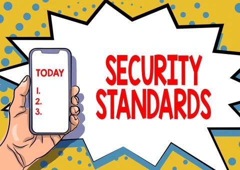 Writing displaying text Security Standards. Internet Concept the scope of Stock Illustration