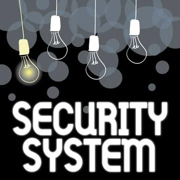 Writing displaying text Security System. Business approach system designed to Stockillustratie