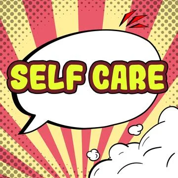 Writing displaying text Self Care. Word for Give comfort to your own body Stock Illustration