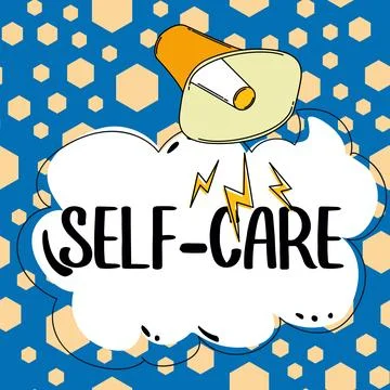 Writing displaying text Self Care. Word Written on the practice of taking action 스톡 일러스트