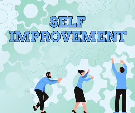 Writing displaying text Self Improvement. Internet Concept process of making Stock Illustration