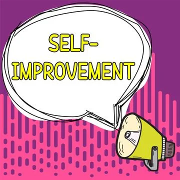Writing displaying text Self Improvement. Concept meaning process of making Stock Illustration