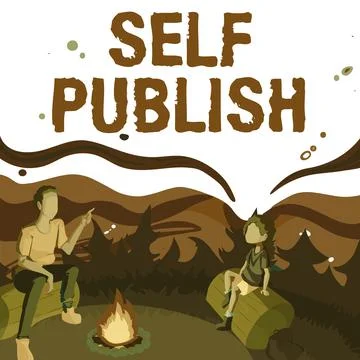 Writing displaying text Self Publish. Conceptual photo writer publish piece of Stock Illustration