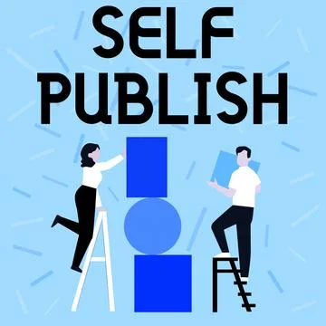 Writing displaying text Self Publish. Concept meaning writer publish piece of 스톡 일러스트