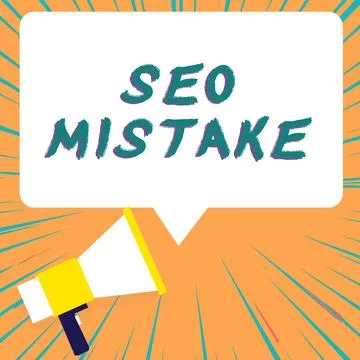 Writing displaying text Seo Mistake. Concept meaning action or judgment that is Stock Illustration