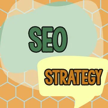 Writing displaying text Seo Strategy. Word for Techniques and tactics to イラスト素材
