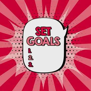 Writing displaying text Set Goals. Business idea Defining or achieving something Stock Illustration