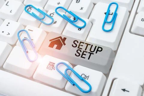 Writing displaying text Setup Set. Business idea the manner, position, or Foto stock