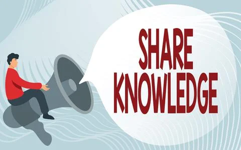 Writing displaying text Share Knowledge. Business showcase teaching others what Stock Illustration